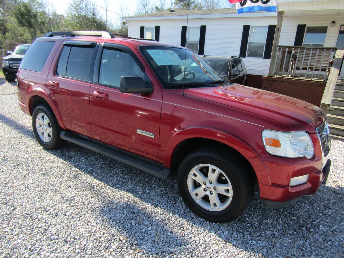 2008 Red /Tan Ford Explorer XLT 4.0L 2WD (1FMEU63E58U) with an 4.0L V6 SOHC 16V engine, Automatic transmission, located at 15016 S Hwy 231, Midland City, AL, 36350, (334) 983-3001, 31.306210, -85.495277 - Photo#0